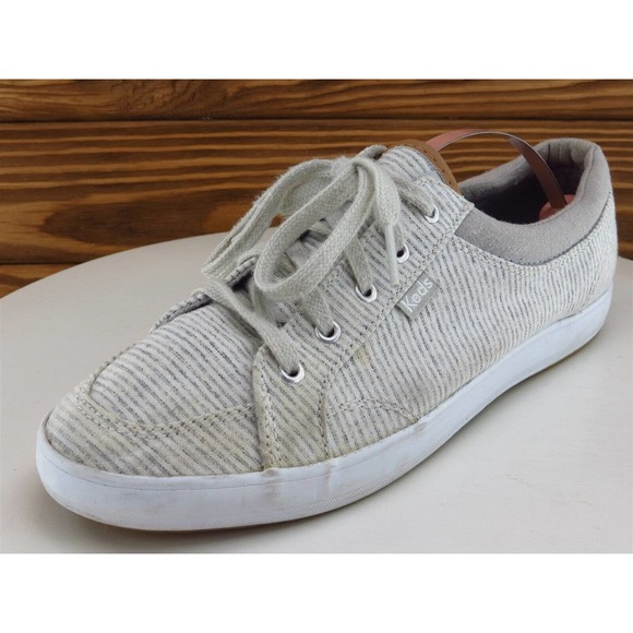 Keds Size 7 Sneaker Gray Fabric Medium Lace Up Women‎ - Picture 1 of 11